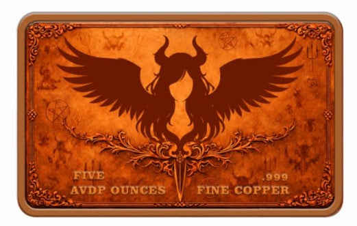 Blowout price! 5oz Dark Angel Colorized Copper in Capsule
