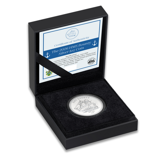 Estimate! 2026 Pitcairn Islands HMS Bounty Proof 1 oz Silver Coin (03/02)