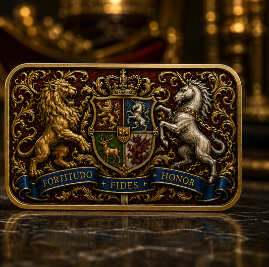Una and the Lion Gold Gilded Colorized 1oz .999 Silver Bar