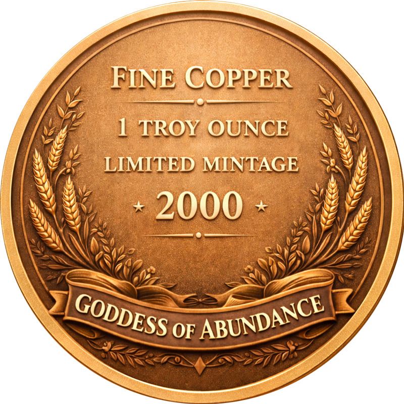 Goddess of Abundance 1 oz Copper Round (03/03)
