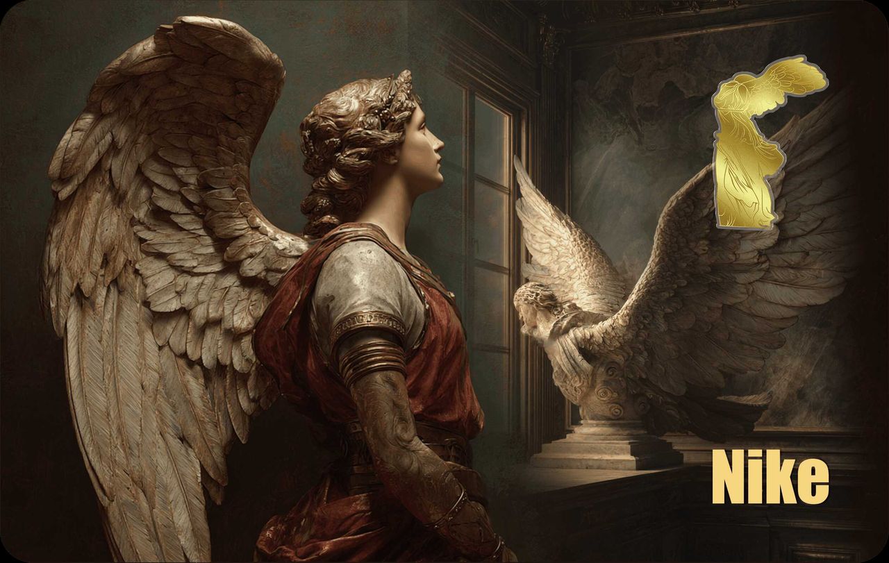 2026 Liberia Nike 1/200 oz .9999 Shaped Gold Coin in Card