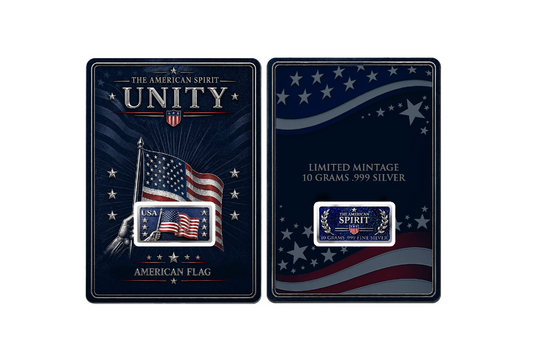 4th in Series! 10 Gram Unity Silver Featuring Dual Sided Diamond Dust in Blister