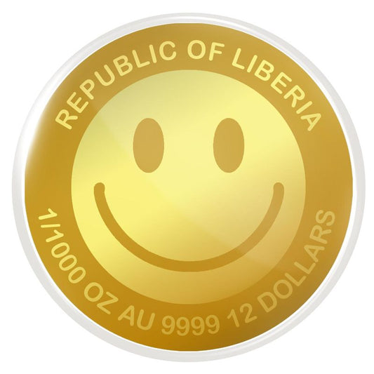 XXL 2026 Liberia Smiley 1/1000 oz Gold Coin (03/05)
