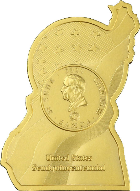 ONE DAY OFFER: Samoa 2026 USA 250 Anniversary Series - Statue of Liberty High Relief Gilded 26g CN 32.8mm Coin w/Box & COA (3000 Mintage)