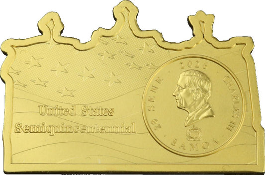 ONE DAY OFFER: Samoa 2026 USA 250 Anniversary Series - Supreme Court of the United States High Relief 26g Gilded CN 29.8mm Coin w/Box & COA (3000 Mintage)