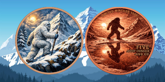 See back! 5oz Summit Yeti Colorized Copper in Capsule