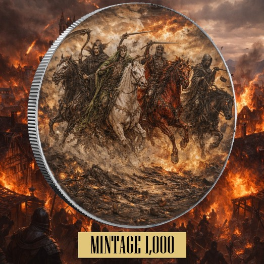 Four Horsemen of the Apocalypse Colorized 1/10 oz Silver Round (03/09)