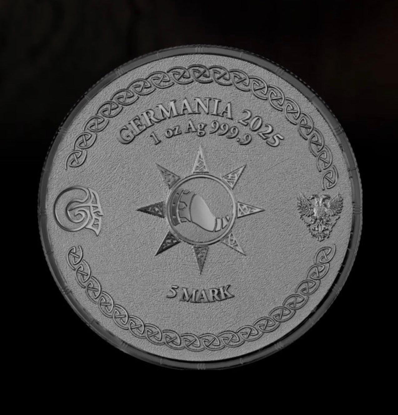In Stock! 2025 Germania Ragnarok - Loki & Heimdall 2x 1 oz Black Silver Round