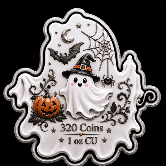 LITTLE MISS BOO 1 oz Copper Silver Plated in Capsulate