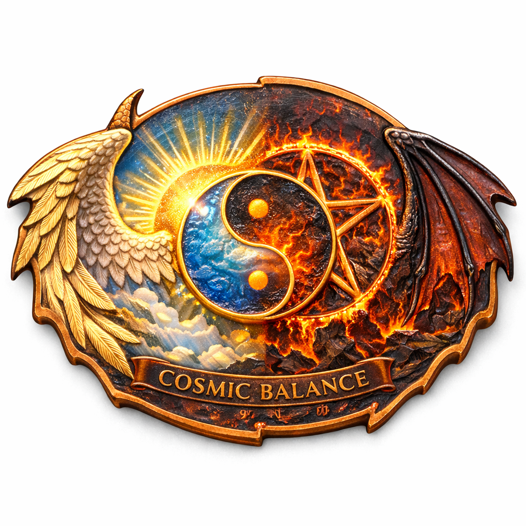 Angels & Demons Balance of Eternity 100g 999 Fine Copper Colorized Ultra High Relief