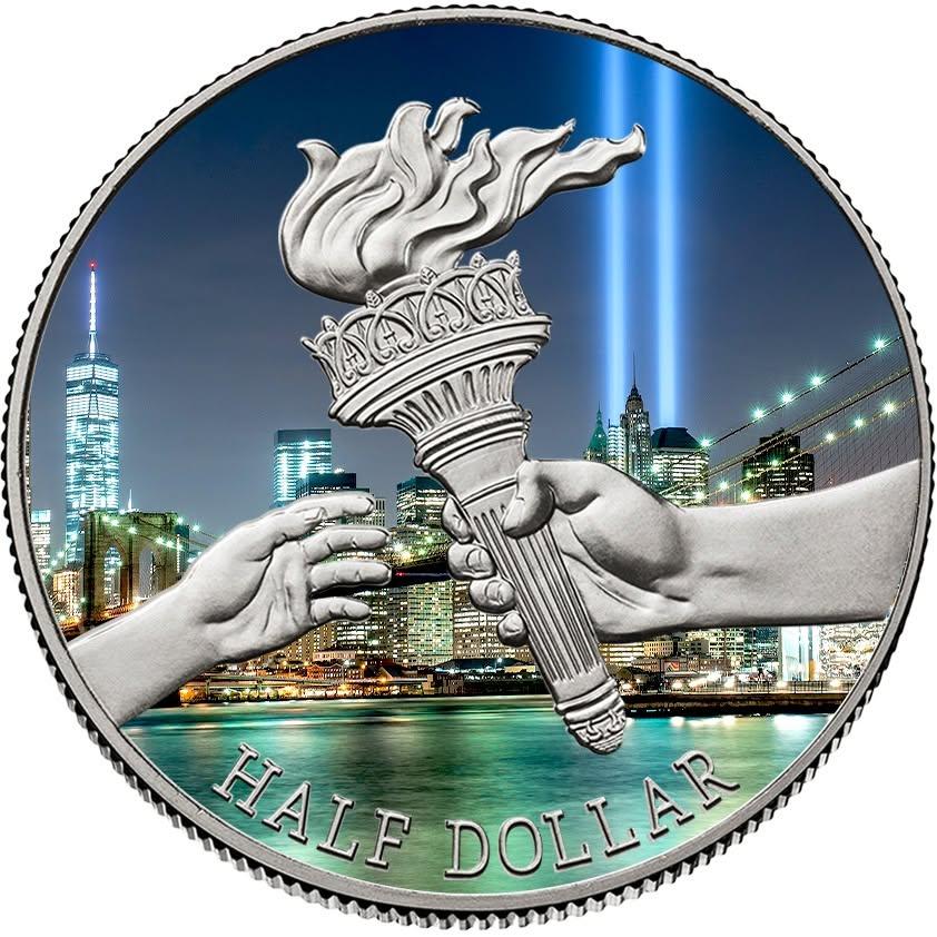 Enduring Liberty Half Dollar 9/11 Tribute CN Coin in Quadrum Capsule w/COA (250 mintage)