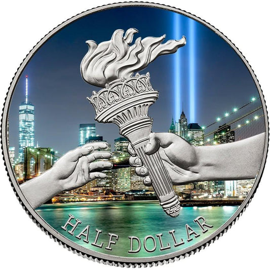 Enduring Liberty Half Dollar 9/11 Tribute CN Coin in Quadrum Capsule w/COA (250 mintage)