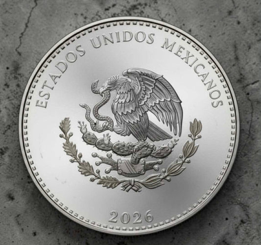 In Stock! 2026 Estados Unidos Mexicanos Libertad Angel 1 oz Silver CRYSTAL ANGEL SUNSET COLOR Medal (Mintage TBD at End of Presale)