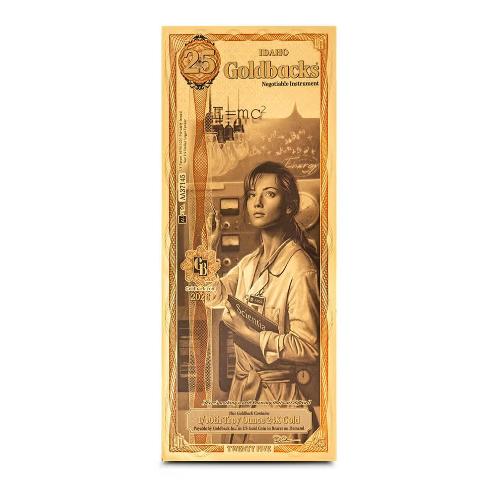 Estimate! Goldback $25 - Contains 1/40 oz of .999 fine gold