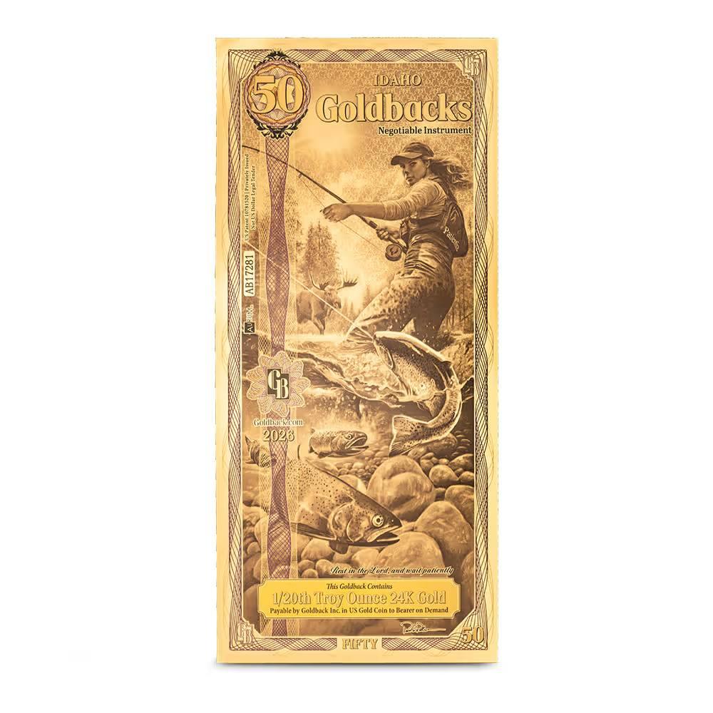 Estimate! Goldback $50 - Contains 1/20 oz of .999 fine gold