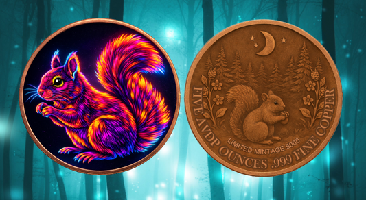 5oz Mystic Night Squirrel Colorized Copper in Capsule