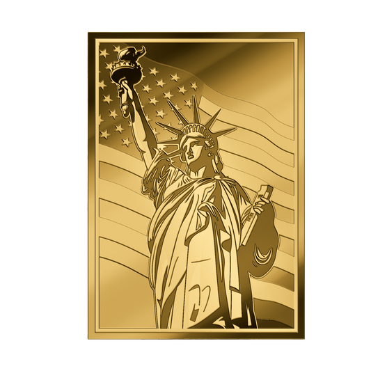 Happy Independence Day 1/1000 oz Gold Medal in Card (03/20)
