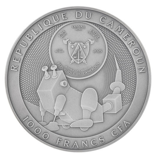 2025 Cameroon Fables For Robots by Stanislaw Lem 2 oz Silver Coin (03/20)