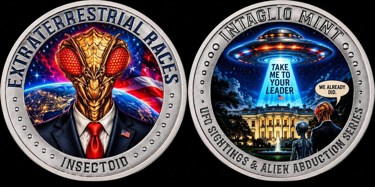 Intaglio Mint Galactic Politics: Take Me to Your Leader 1 oz Silver Medal (100 Mintage)
