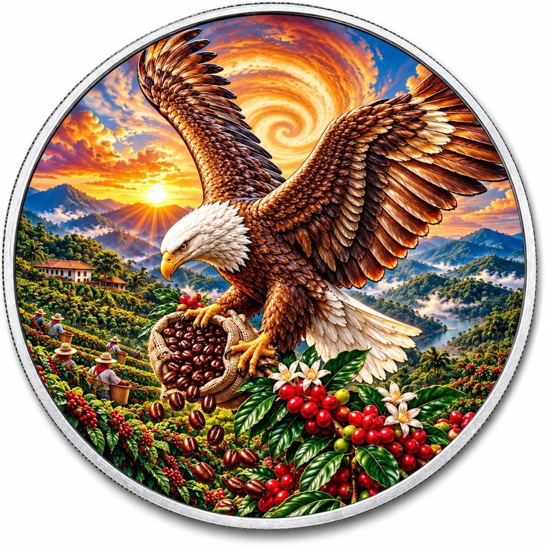 2026 American Silver Eagle Coffee Barista 1 oz Silver Coin (199 Mintage)
