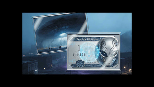 In Stock! 2026 Ghana Galactic Supremacy 5g Silver Foil Coin- In silver we trust!