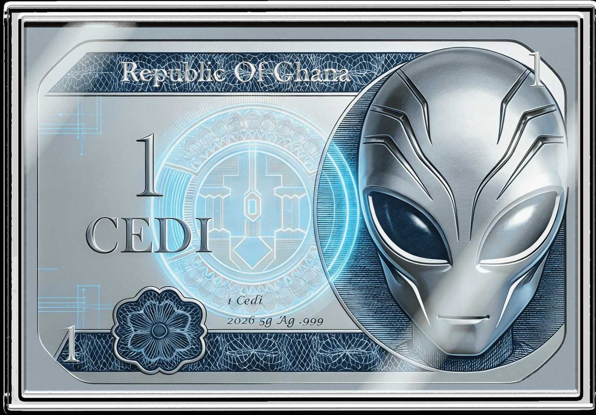In Stock! 2026 Ghana Galactic Supremacy 5g Silver Foil Coin- In silver we trust!