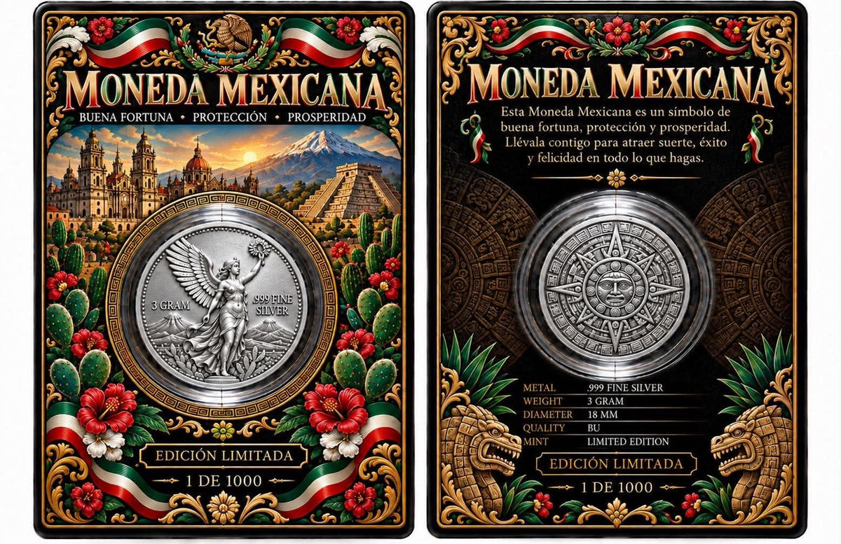 2026 Moneda Mexicana 3g .999 Silver Round In Card