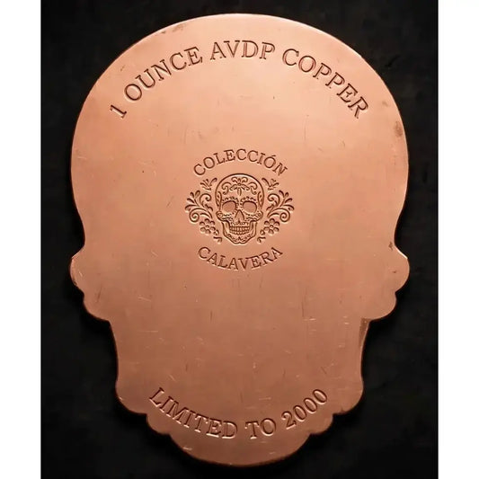 Collecion Calavera: Marigold Sugar Skull 1oz .999 Copper