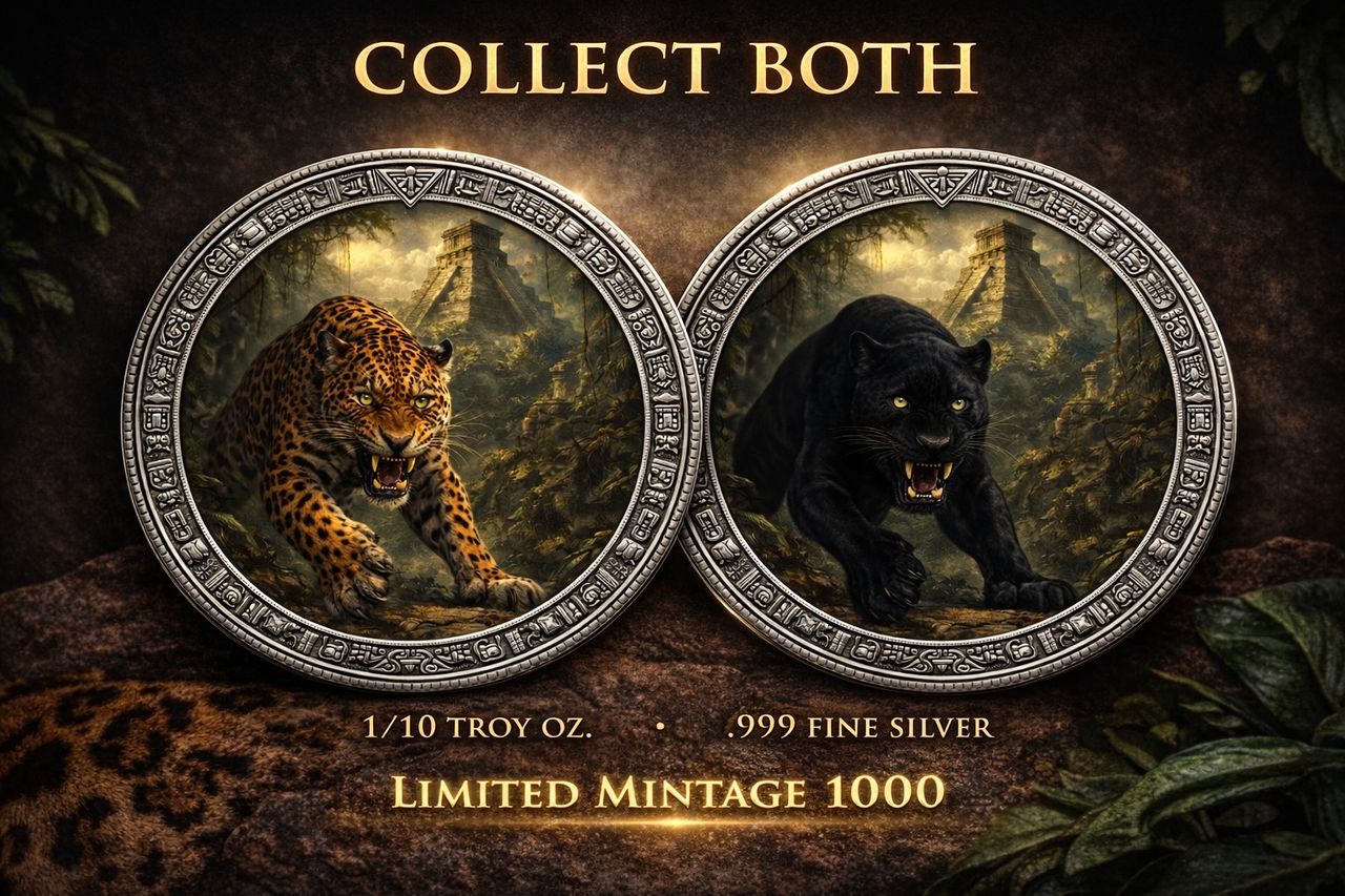 Aztec Guardians Colorized 2 x 1/10 oz Silver Round Set (03/27)