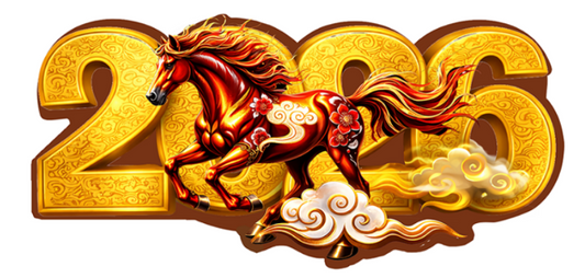 2026 Year of the Horse Colorized Shaped 10 oz Copper Medal (03/26)