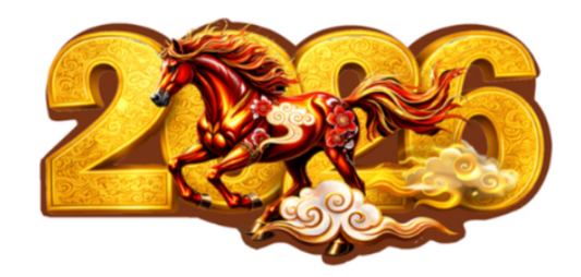 2026 Year of the Horse Colorized Shaped 10 oz Copper Medal