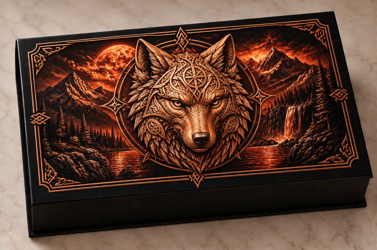 Celtic Wolf 3 oz Copper 50x44mm 3D Statue in Box