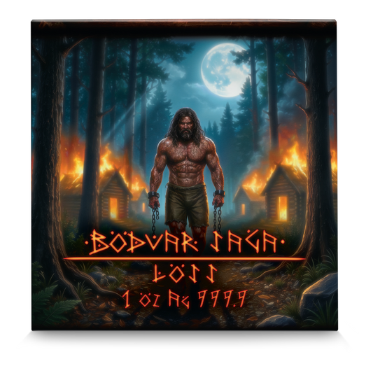 Estimate! 2026 Germania The Bodvar Saga: Loss 'Vengeful' 1 oz Silver Coin (04/03)