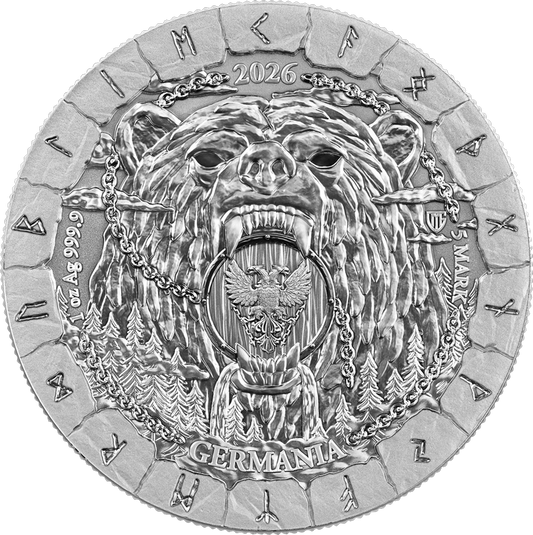 Estimate! 2026 Germania The Bodvar Saga: Loss BU 1 oz Silver Coin (04/03