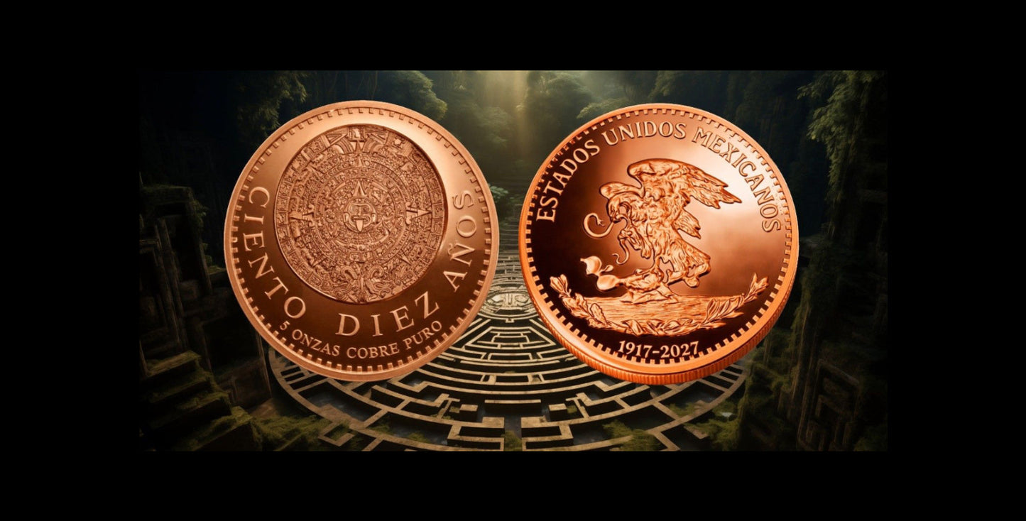 Deal of the week! Mexico 20 Pesos 110 Year Anniversary 5 oz Copper Medal (03/30)