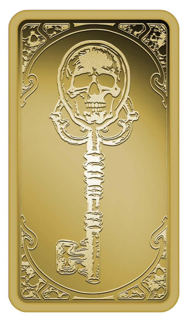 In Stock! 2026 Liberia Skeleton Key 1/200 oz Gold Coin