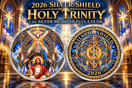 Silver Shield Holy Trinity 1 oz Silver Proof Medal in Box w/COA