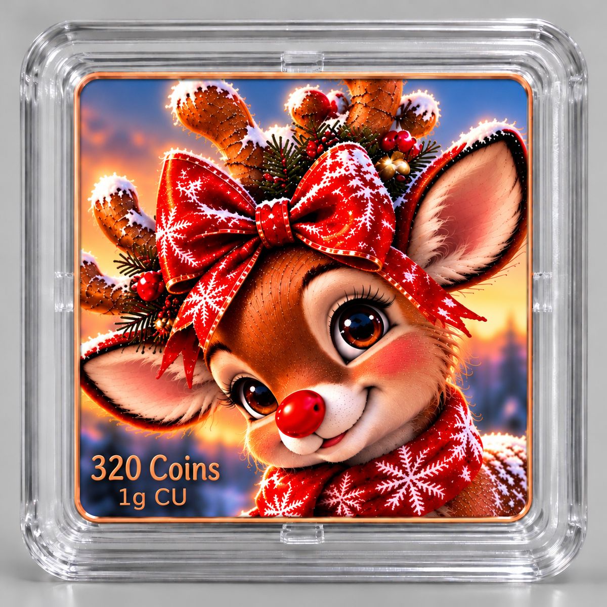 Reindeer Kisses 1 gram .999 Copper