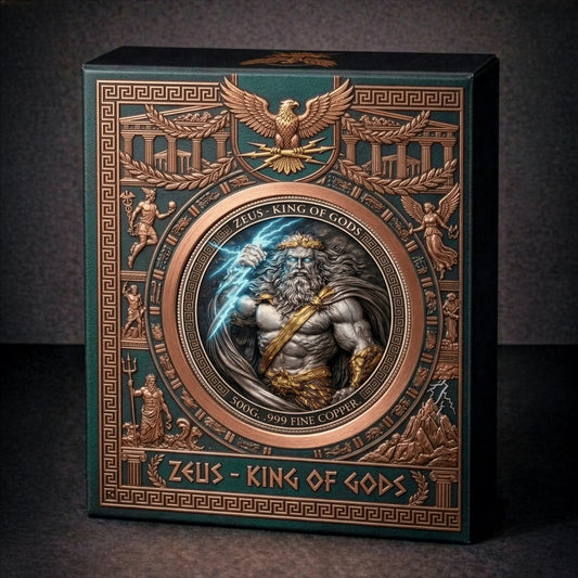 See the Back! 2026 Zeus King of Gods Colorized .999 5oz Copper