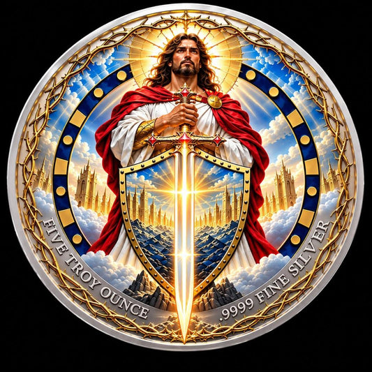 2026 Niue Sword of Jesus & Shield of Lucifer 5 oz Silver Coin (99 Mintage)