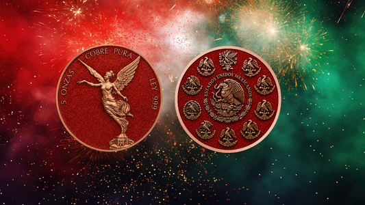 Libertad Red Diamond Dust Colorized 5 oz Copper Medal (06/13)