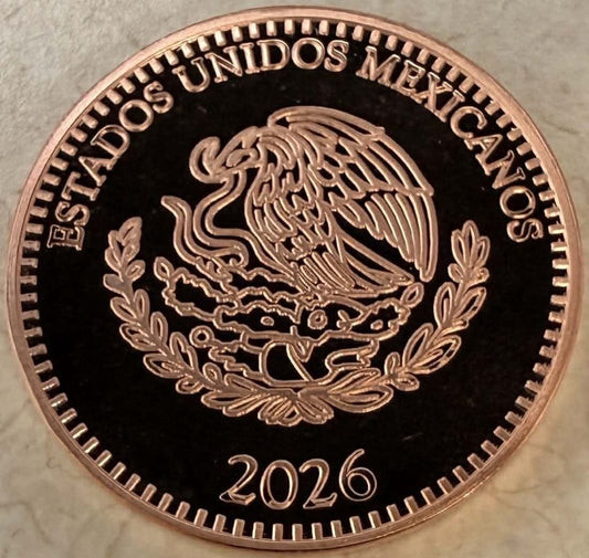 2026 Estados Unidos Mexicanos Libertad Doña the Pirate Angel 1 oz Copper Round (04/09)