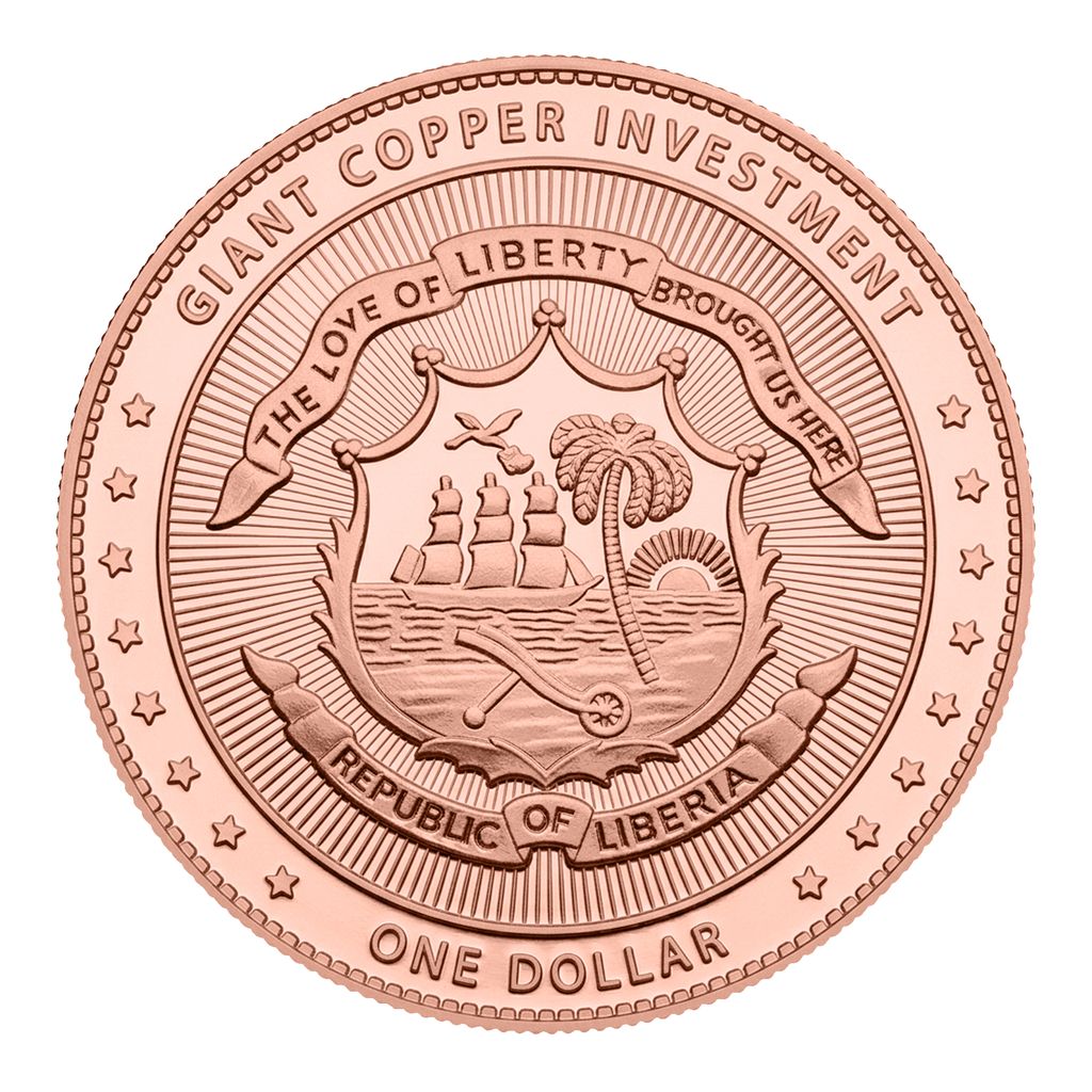 In Stock! Gov Backed! 2026 Liberia Libertad 45th Ann. Proof 5 oz Copper Coin