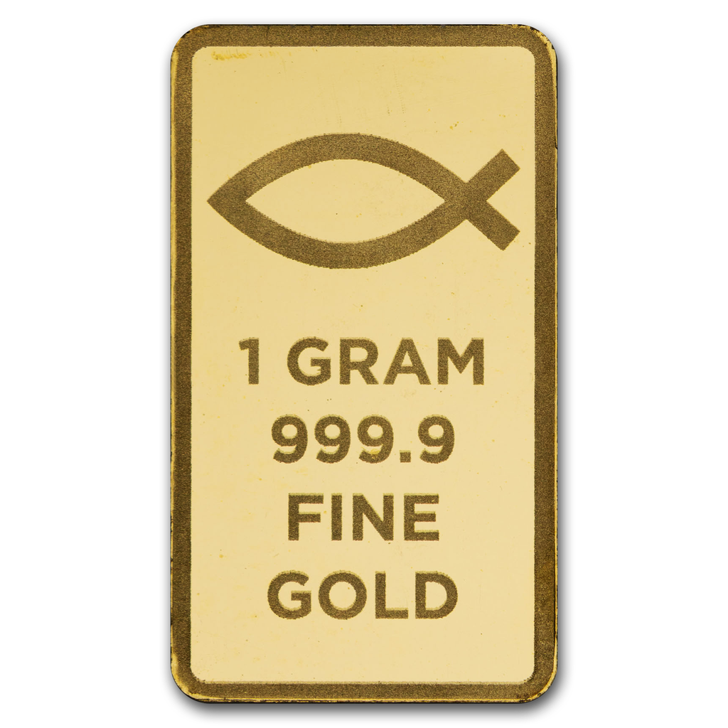 In Stock! Jesus & Doves 1g Gold Bar in Card