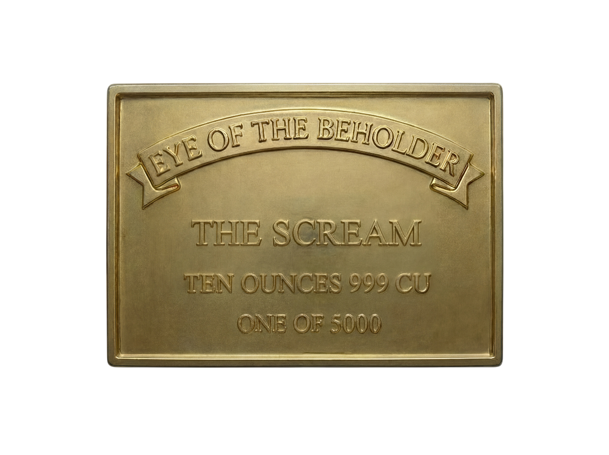 Toromint! Eye of the Beholder - The Scream Gold Gilt 10 oz Copper Medal (04/15)
