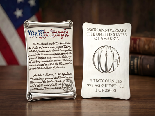 Toromint! Founders Collection - 250th Anniversary U.S. Constitution Silver Gilded 5 oz Copper Medal (04/15)