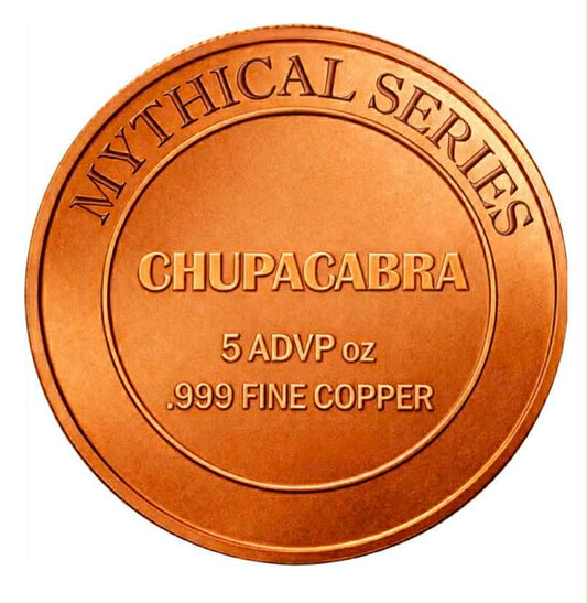 New Series! 5 oz Mythical Creatures Chupacabra .999 Copper Round Series (4/16)
