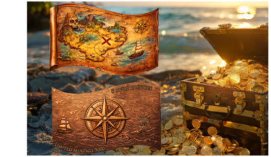 5oz Skull Island Treasure Colorized Copper in Shaped Capsule
