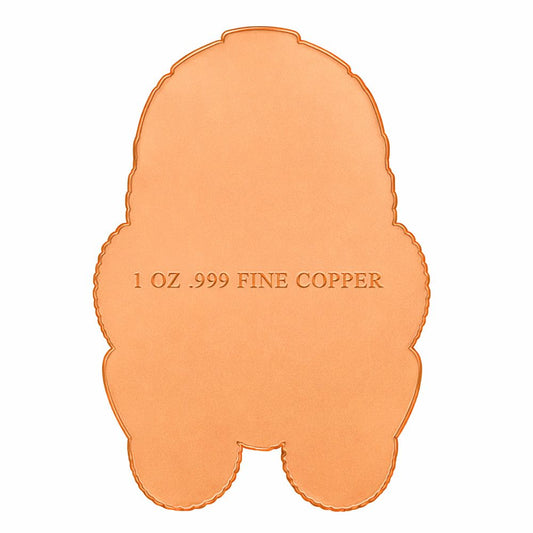 In Stock! Anarchy Gas Mask Colorized Shaped 1 oz Copper Medal