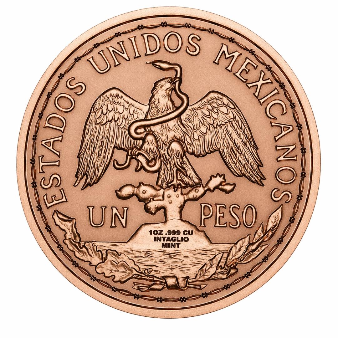 Intaglio Mint Mexico 1912 Caballito Tribute 1 oz Colorized Copper Art Round in Capsule (Mintage TBD at end of Presale)